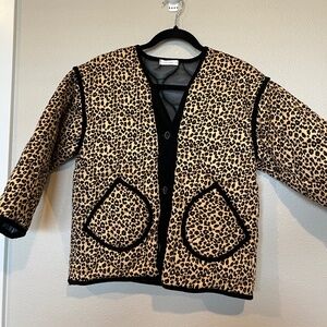 "Love, Rosie" Girls Animal Print Quilted Boxy Jacker Never Worn/No Tags Size XL